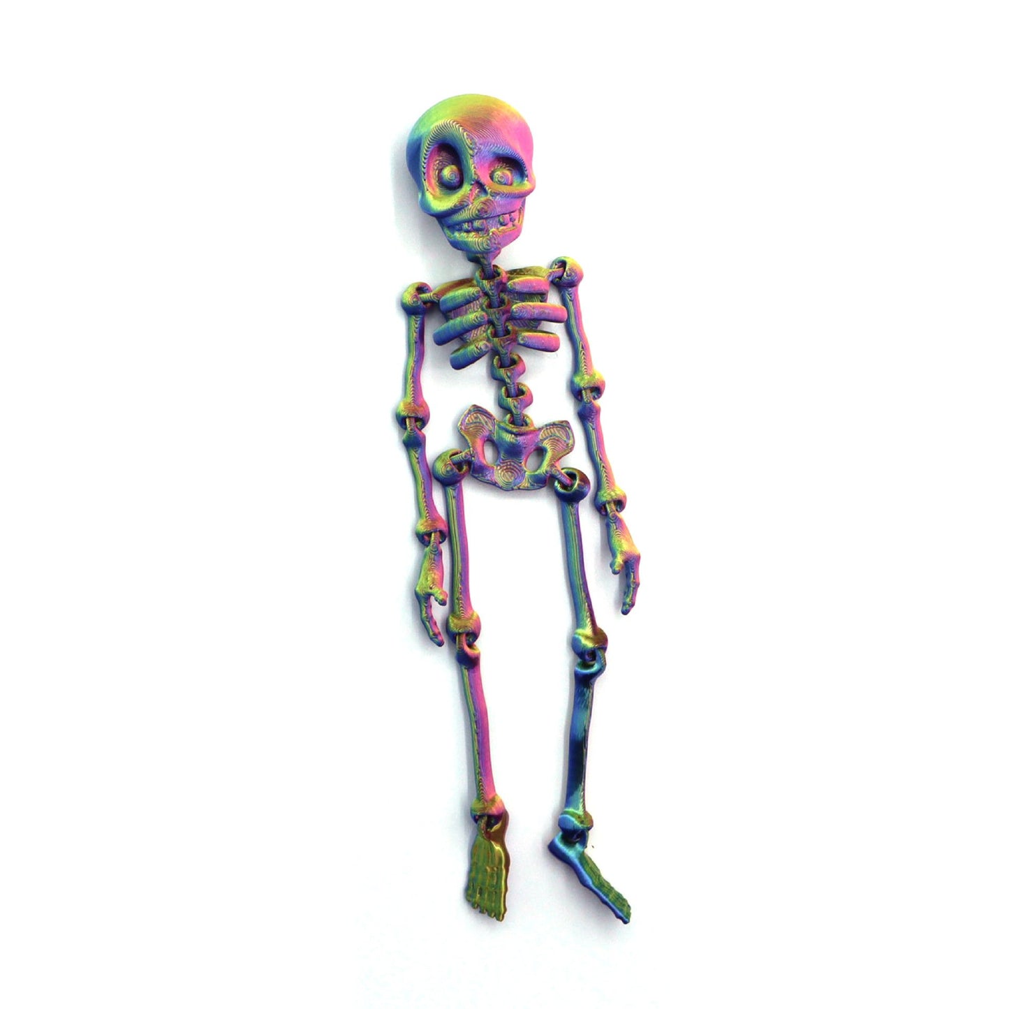 π3D Printed Poseable Skeleton Fridge Magnet