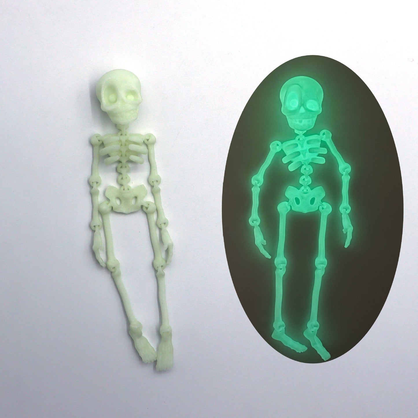 π3D Printed Poseable Skeleton Fridge Magnet