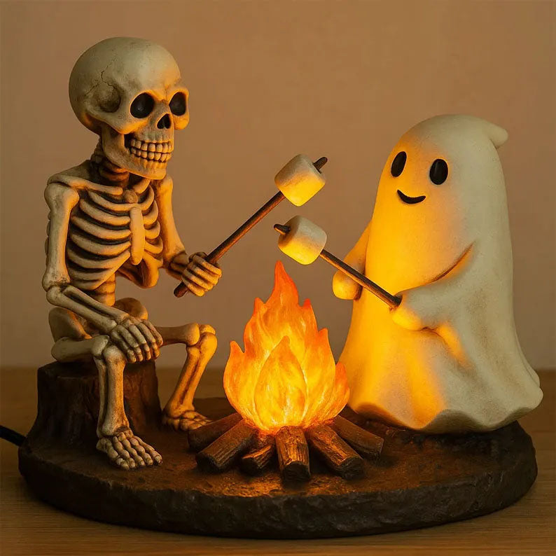š»Skeleton and Ghost Bonfire Night Lampš