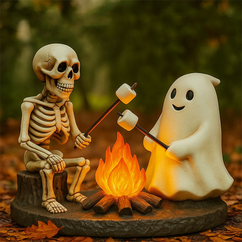š»Skeleton and Ghost Bonfire Night Lampš