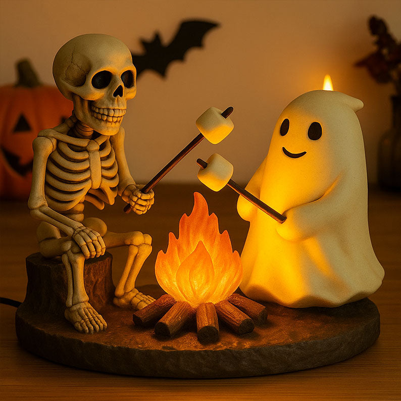 š»Skeleton and Ghost Bonfire Night Lampš