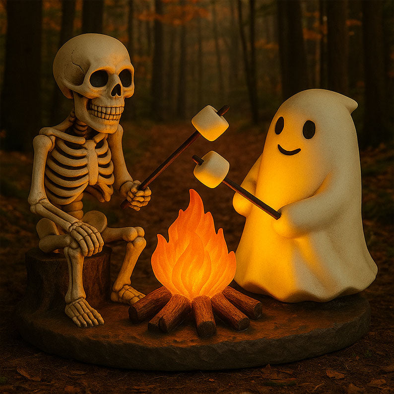 š»Skeleton and Ghost Bonfire Night Lampš
