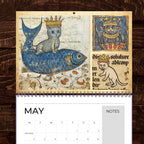 Medieval Cats with Crowns Calendar 2026