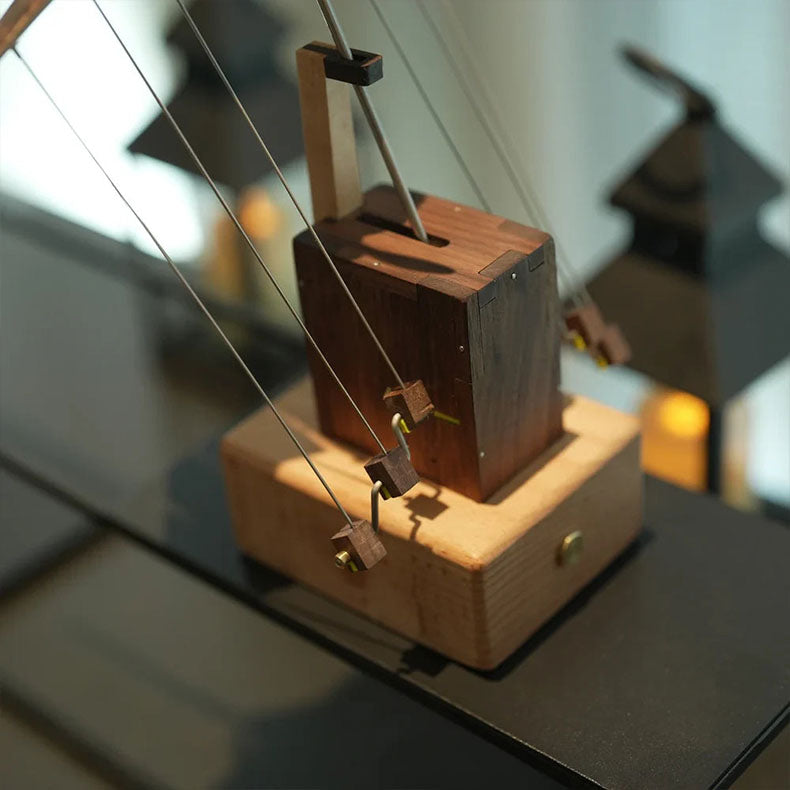 Handcrafted Wooden Manta Ray Automaton