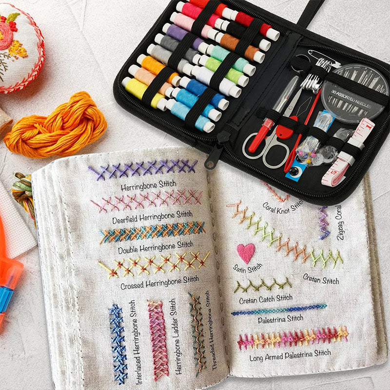 Embroidery Stitch Practice Book with Illustrated Patterns