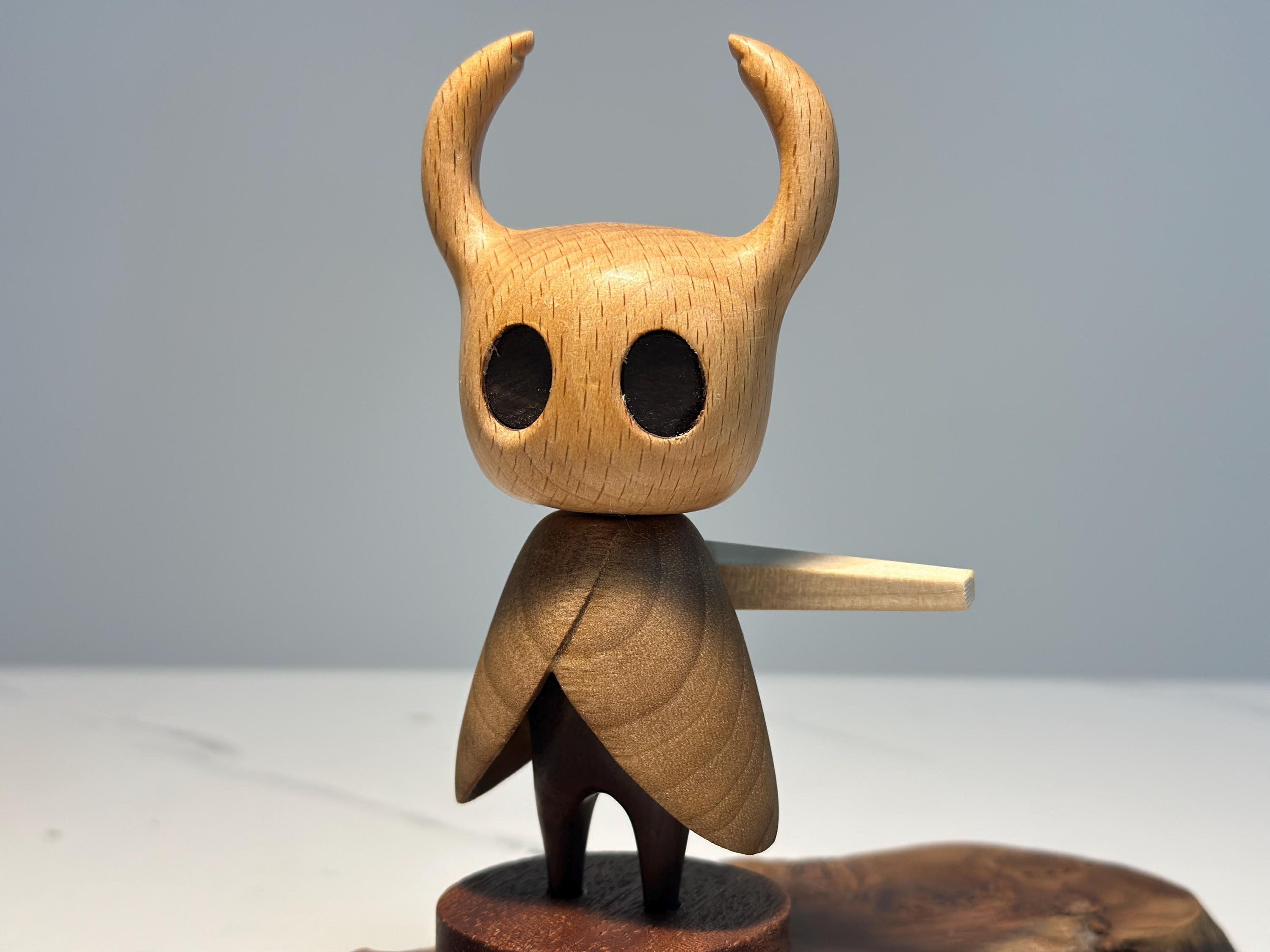 Hollow Knight Inspired Walnut Wood Sculpture