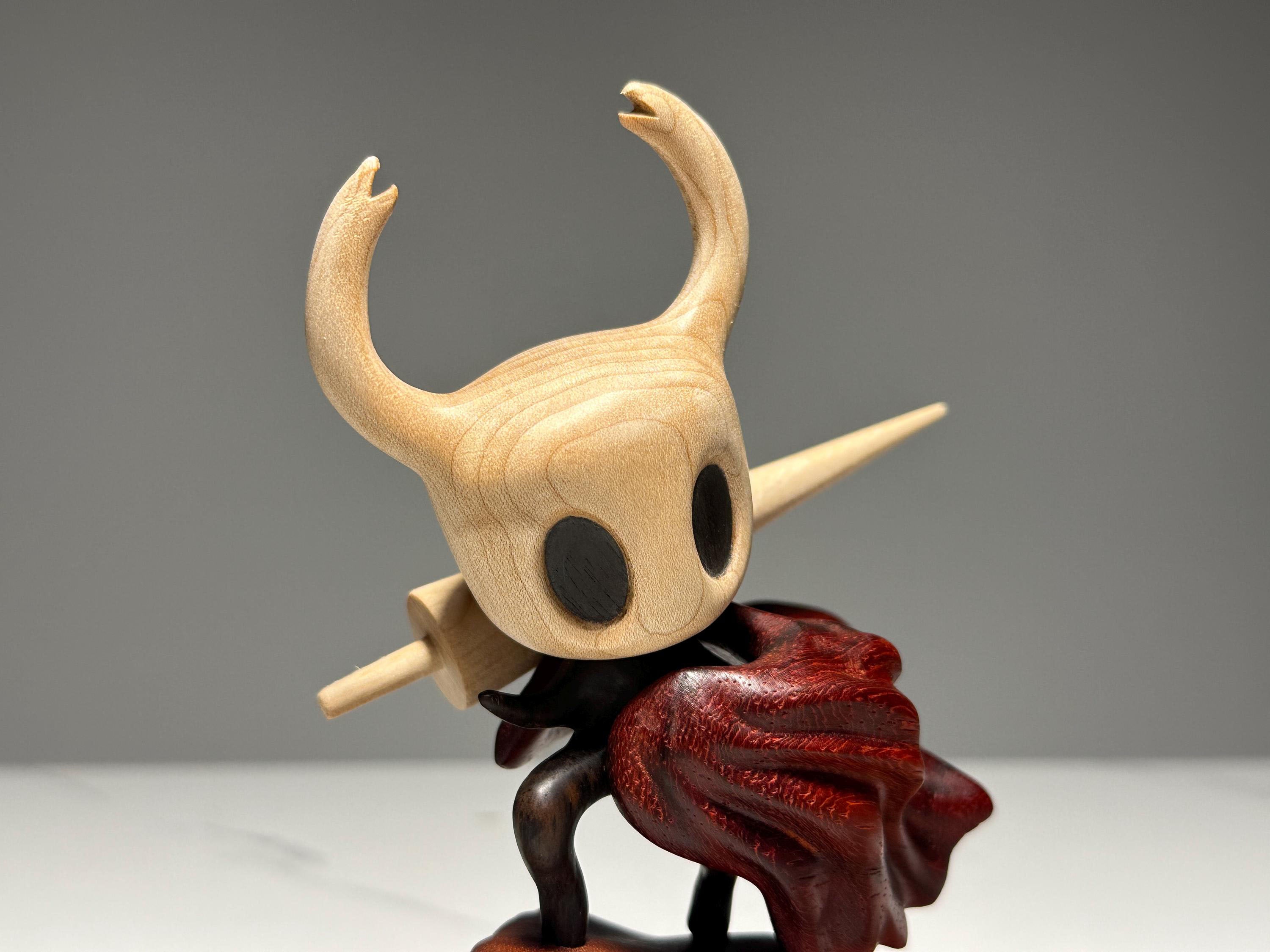 Hollow Knight Inspired Walnut Wood Sculpture