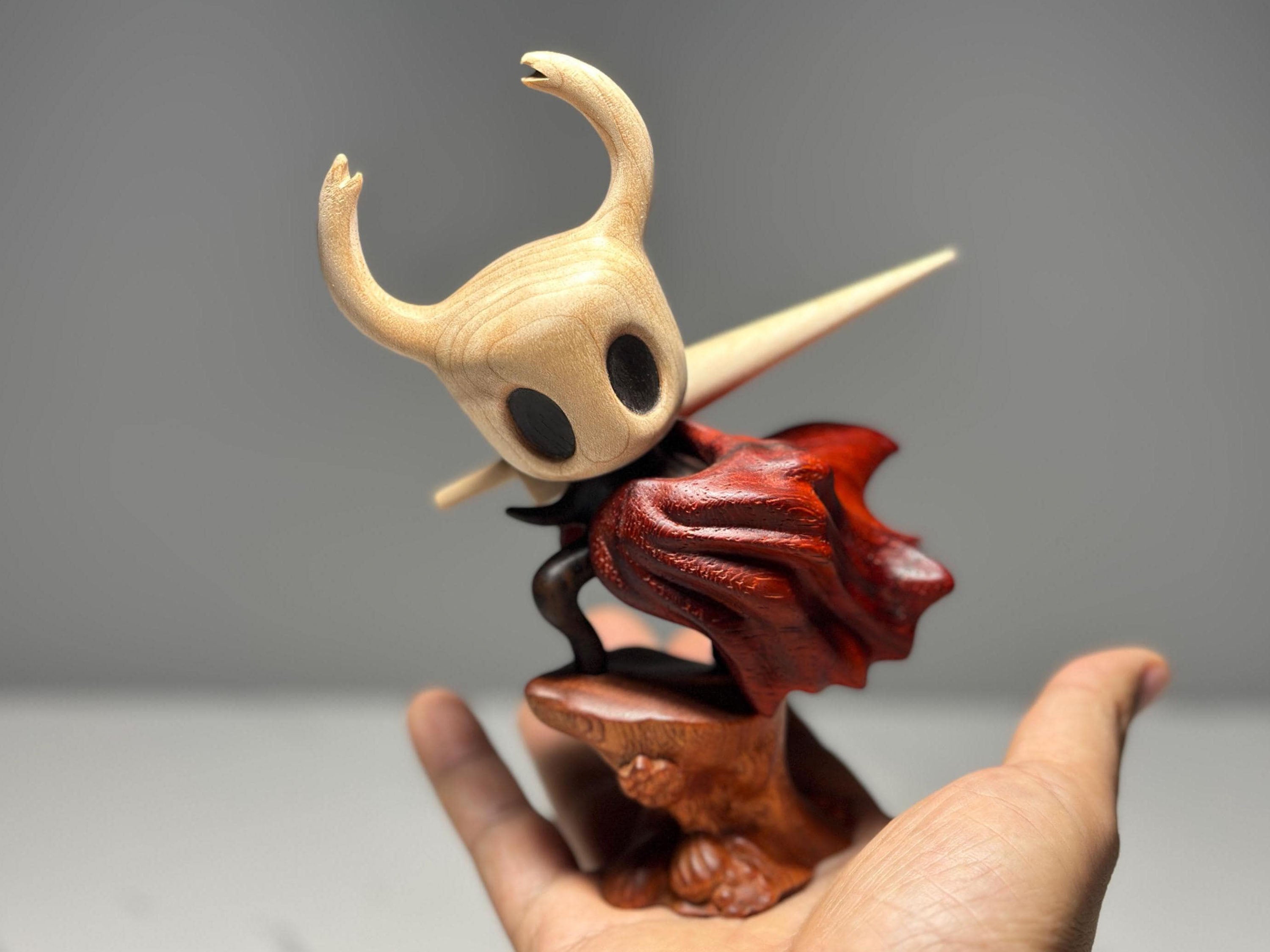 Hollow Knight Inspired Walnut Wood Sculpture