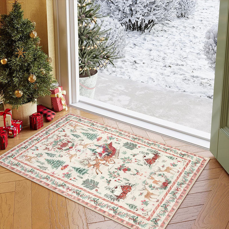 🎄🔥Soft Christmas Tree Santa Claus Carpet Runner