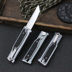 Aviation aluminum alloy etiquette gravity knife D2 steel