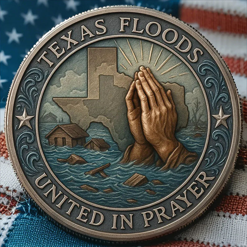 🙏🌊Texas Flood Prayer Coin