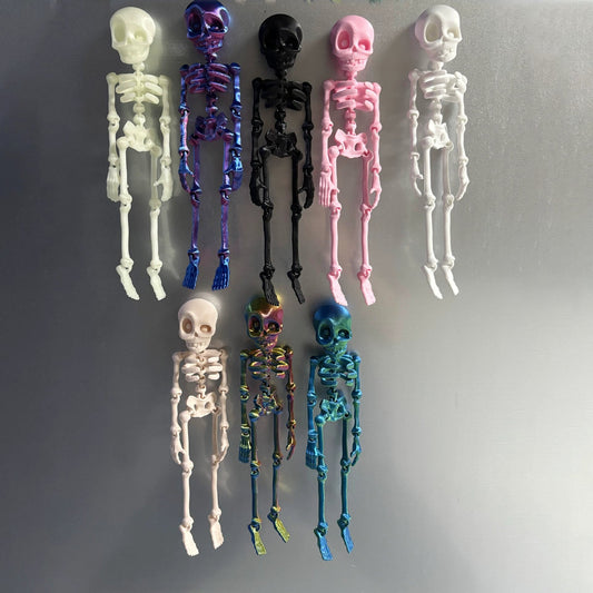 💀3D Printed Poseable Skeleton Fridge Magnet