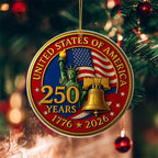 250 years of America Acrylic Ornament