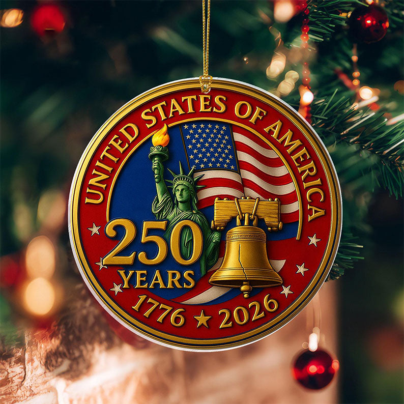 250 years of America Acrylic Ornament