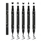✨ 5-in-1 Double-Ended Eyeliner Stamp Pen Set