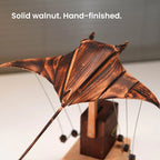 Handcrafted Wooden Manta Ray Automaton