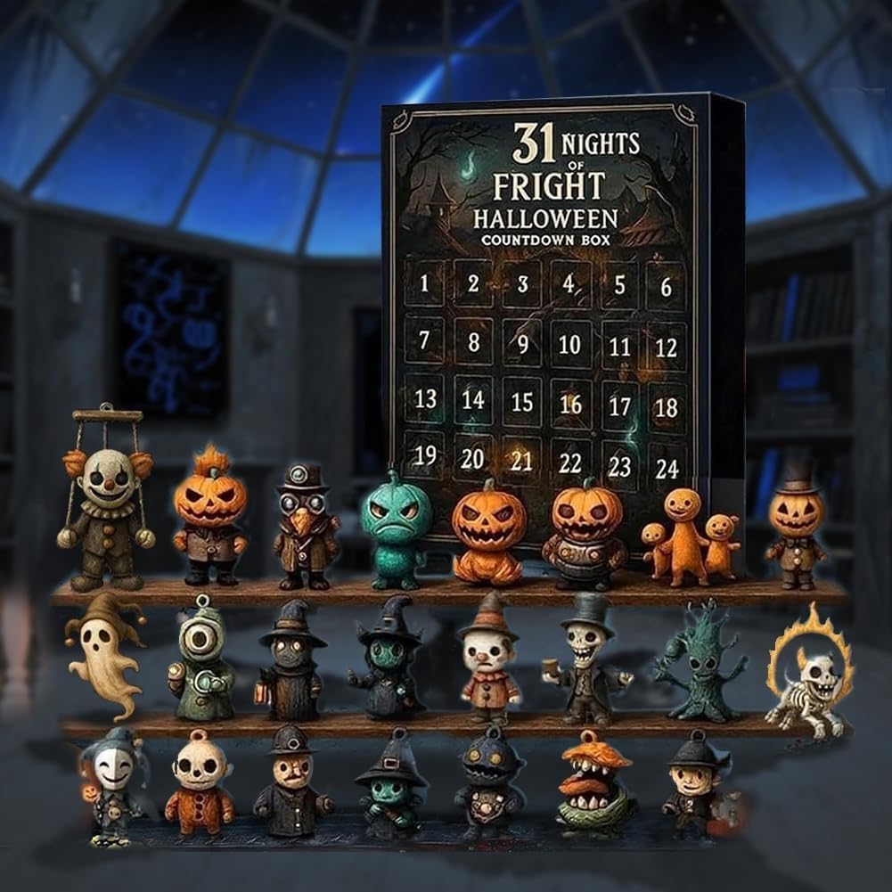 31 Nights of Fright – Halloween Countdown Box with Figurines🎃