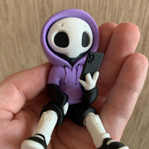3D Printed Hoodie Ghost Art Toy