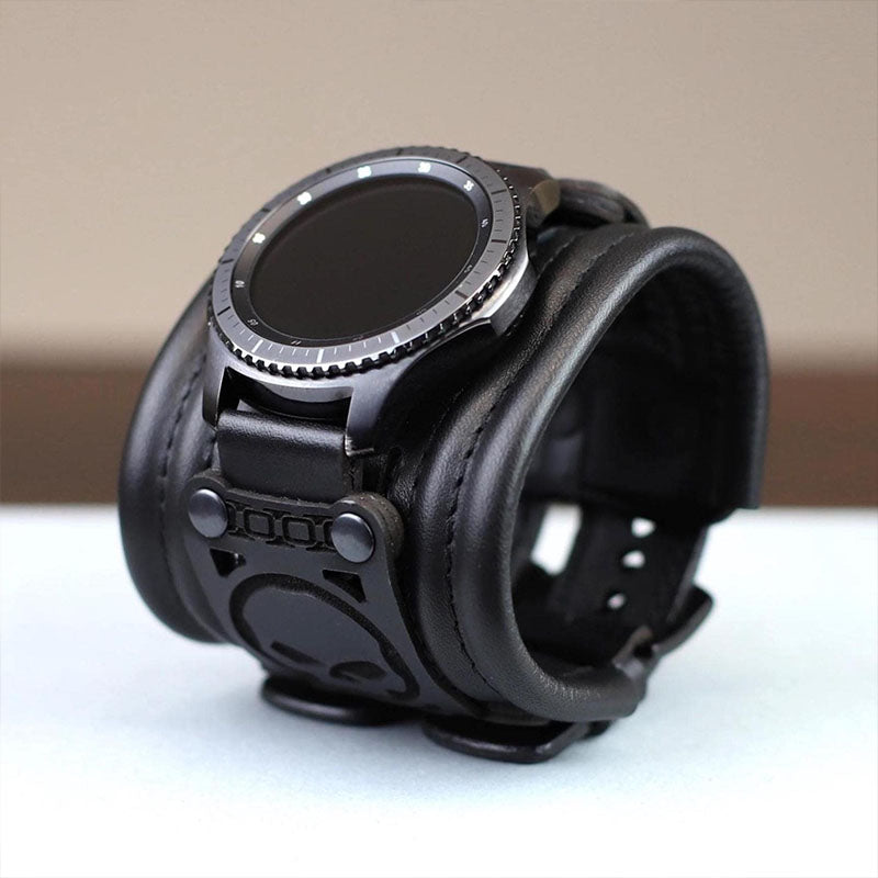 🏍️HD Skull Wide Leather Strap