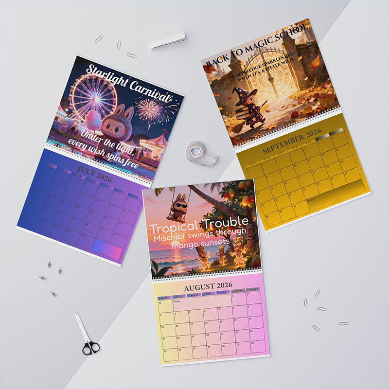 🗓️ Labubu 2026 Art Illustration Wall Calendar