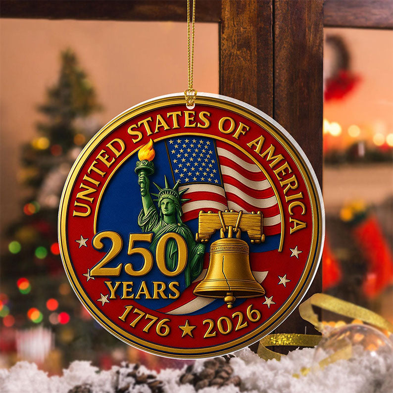 250 years of America Acrylic Ornament