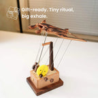 Handcrafted Wooden Manta Ray Automaton