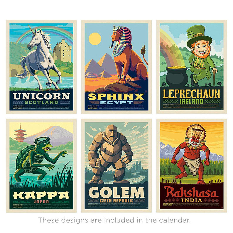 2026 Wall Calendar: Mythical Creatures From Around the World