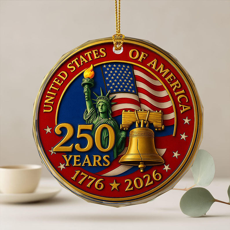 250 years of America Acrylic Ornament