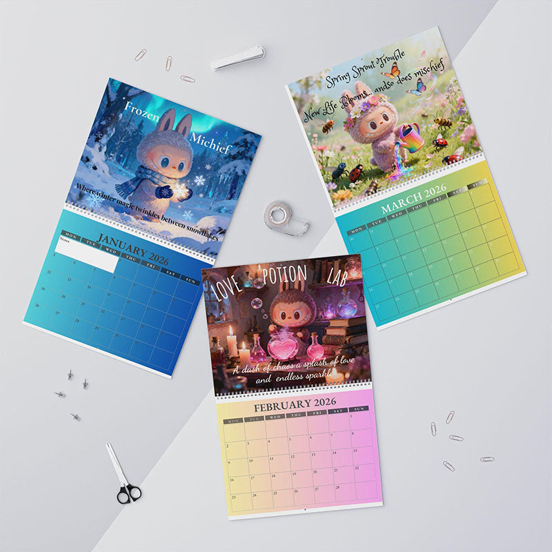 🗓️ Labubu 2026 Art Illustration Wall Calendar