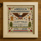 US 250th Anniversary Cross Stitch Kit