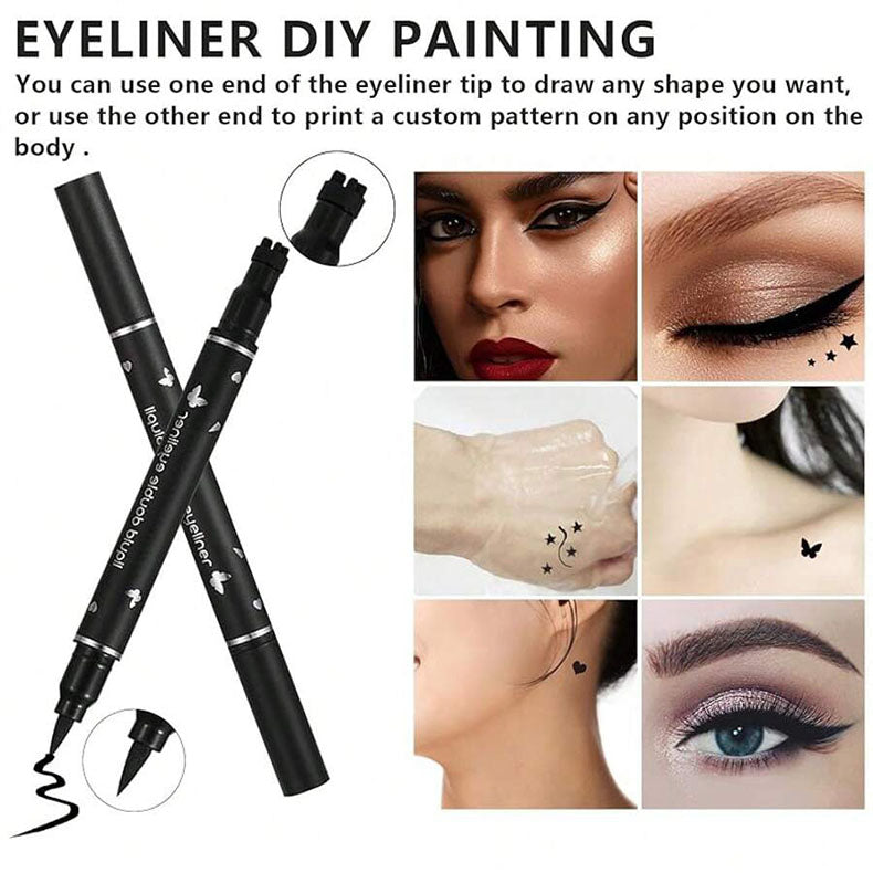 ✨ 5-in-1 Double-Ended Eyeliner Stamp Pen Set