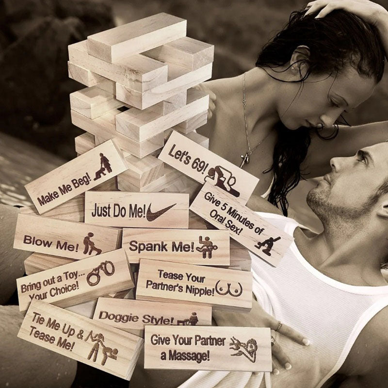 Adult Block Tower Couple Game Blocks Perfect Gift for Valentine's Day