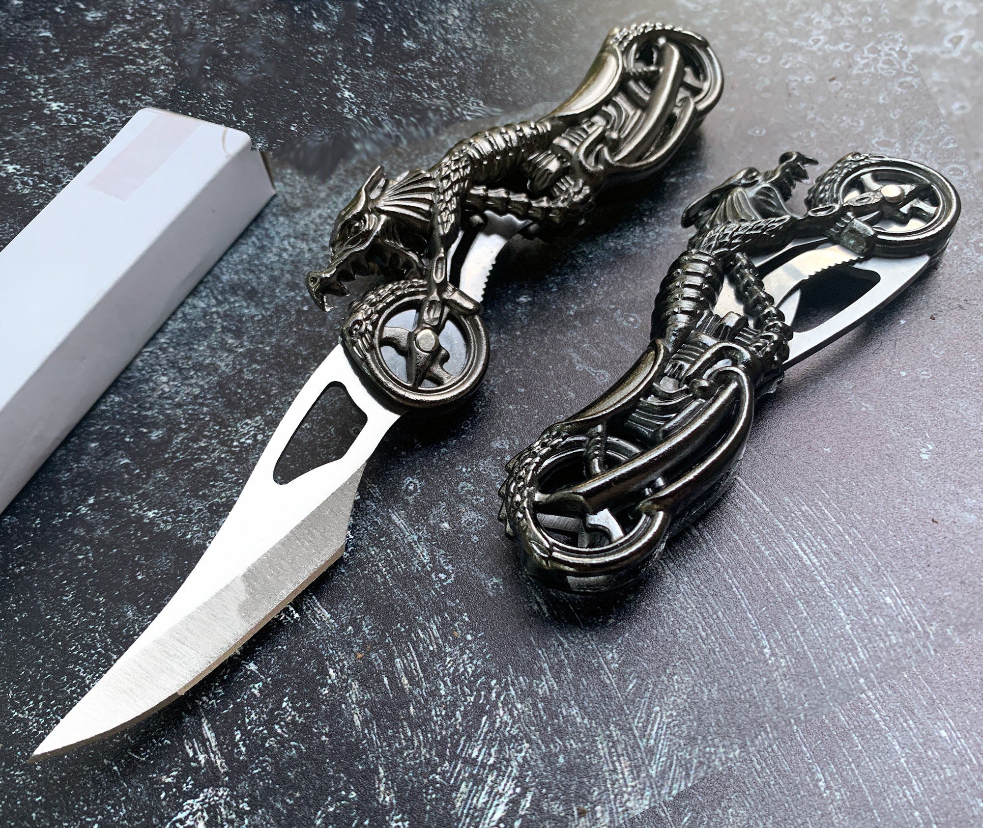 🐉 Dragon Motorcycle Folding Knife