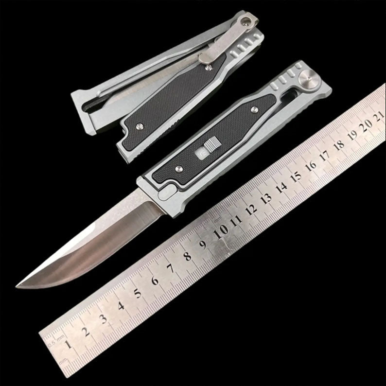 Aviation aluminum alloy etiquette gravity knife D2 steel