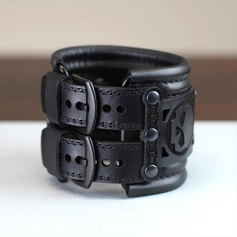 🏍️HD Skull Wide Leather Strap