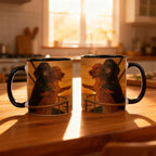 Couple Dachshund Love Mug – Cute Ceramic Coffee Cup for Dog Lovers