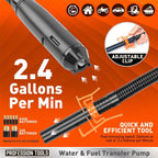 Cordless Fuel Transfer Pump Compatible with DeWalt 20V & Milwaukee 18V Batteries