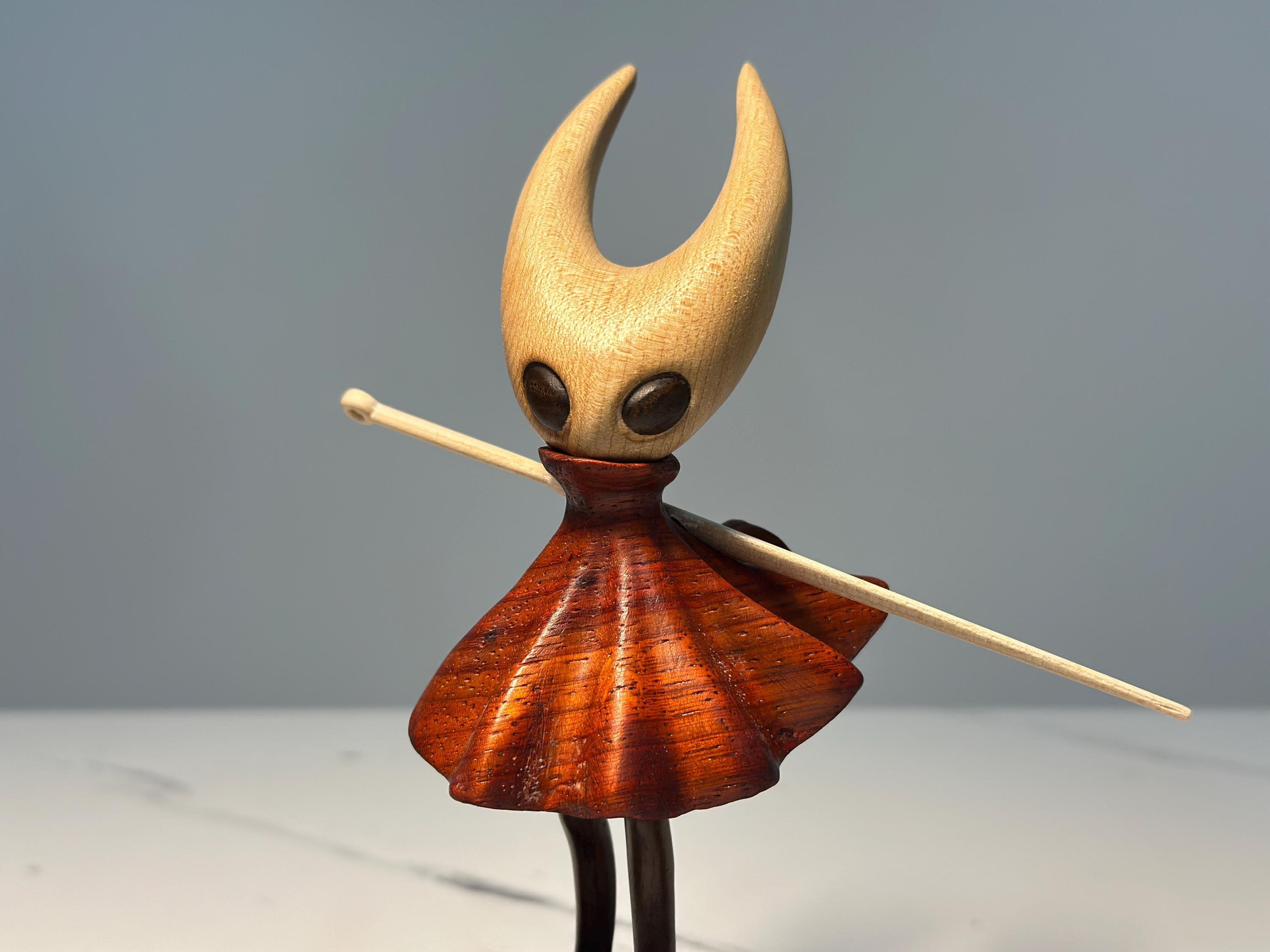 Hollow Knight Inspired Walnut Wood Sculpture