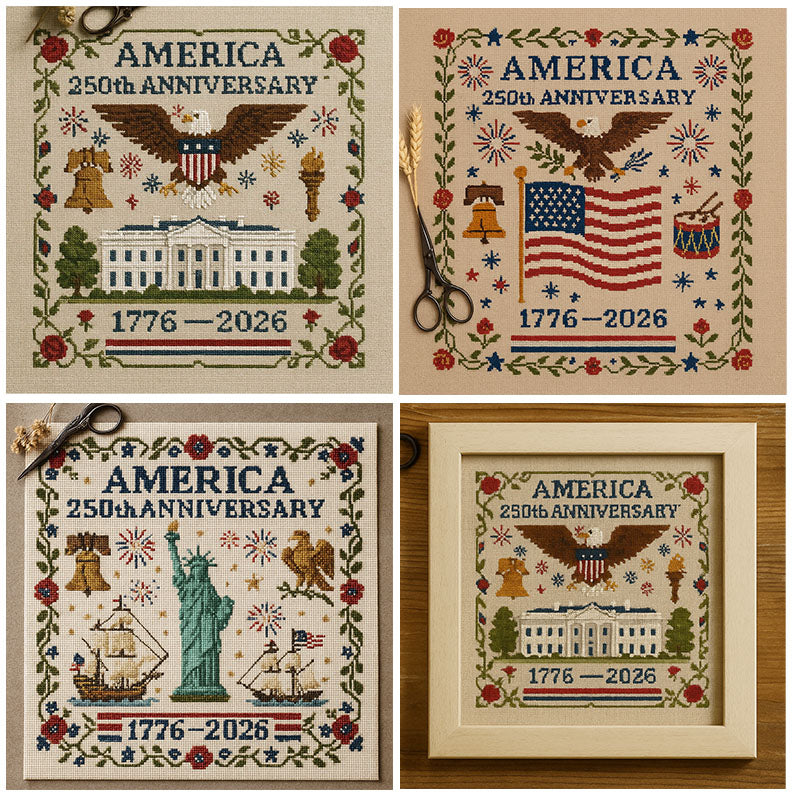 US 250th Anniversary Cross Stitch Kit