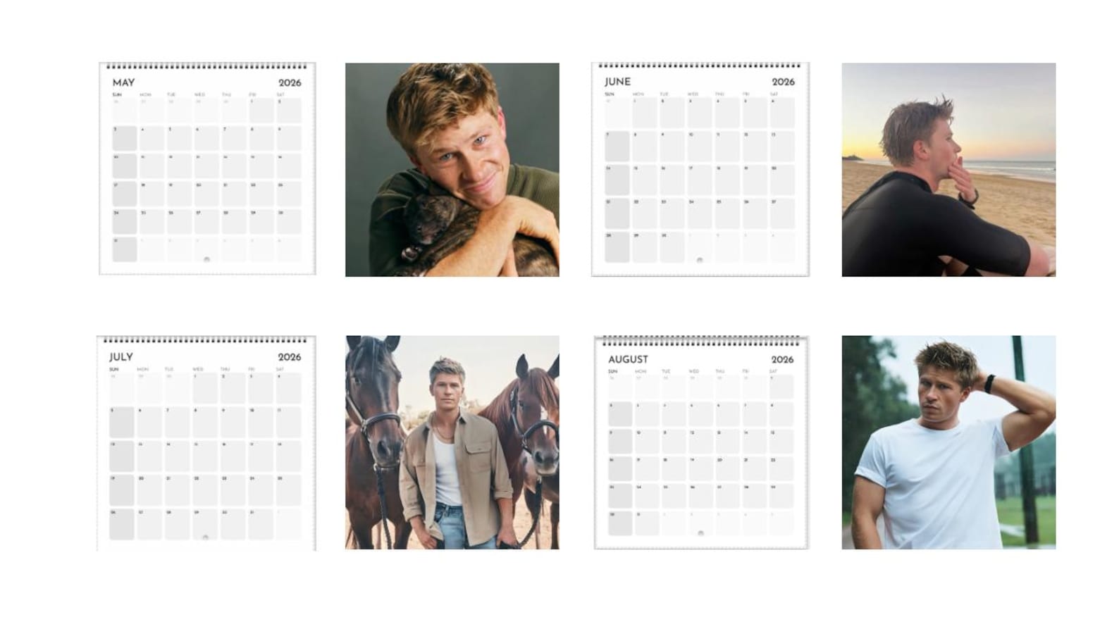 Robert Irwin 2026 Calendar