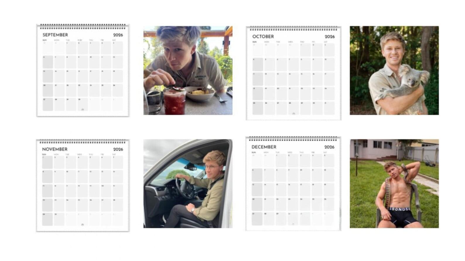 Robert Irwin 2026 Calendar